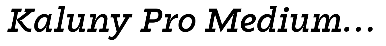 Kaluny Pro Medium Italic Slab